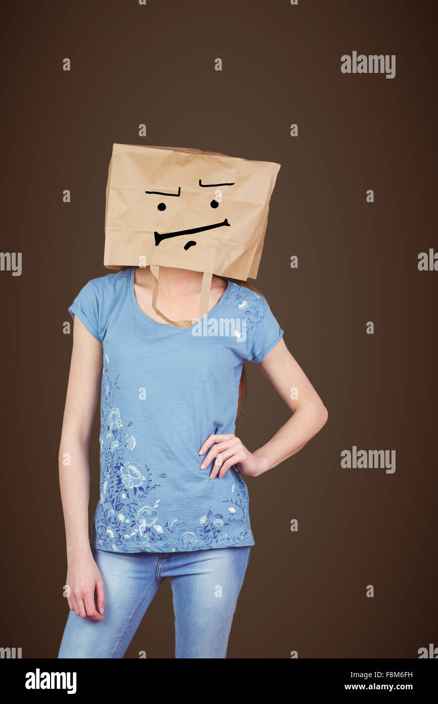 Woman paper bag on head hires stock photography and images Alamy