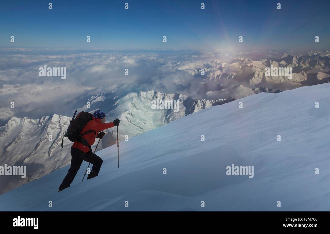 Climber moving up through hi-res stock photography and images - Alamy