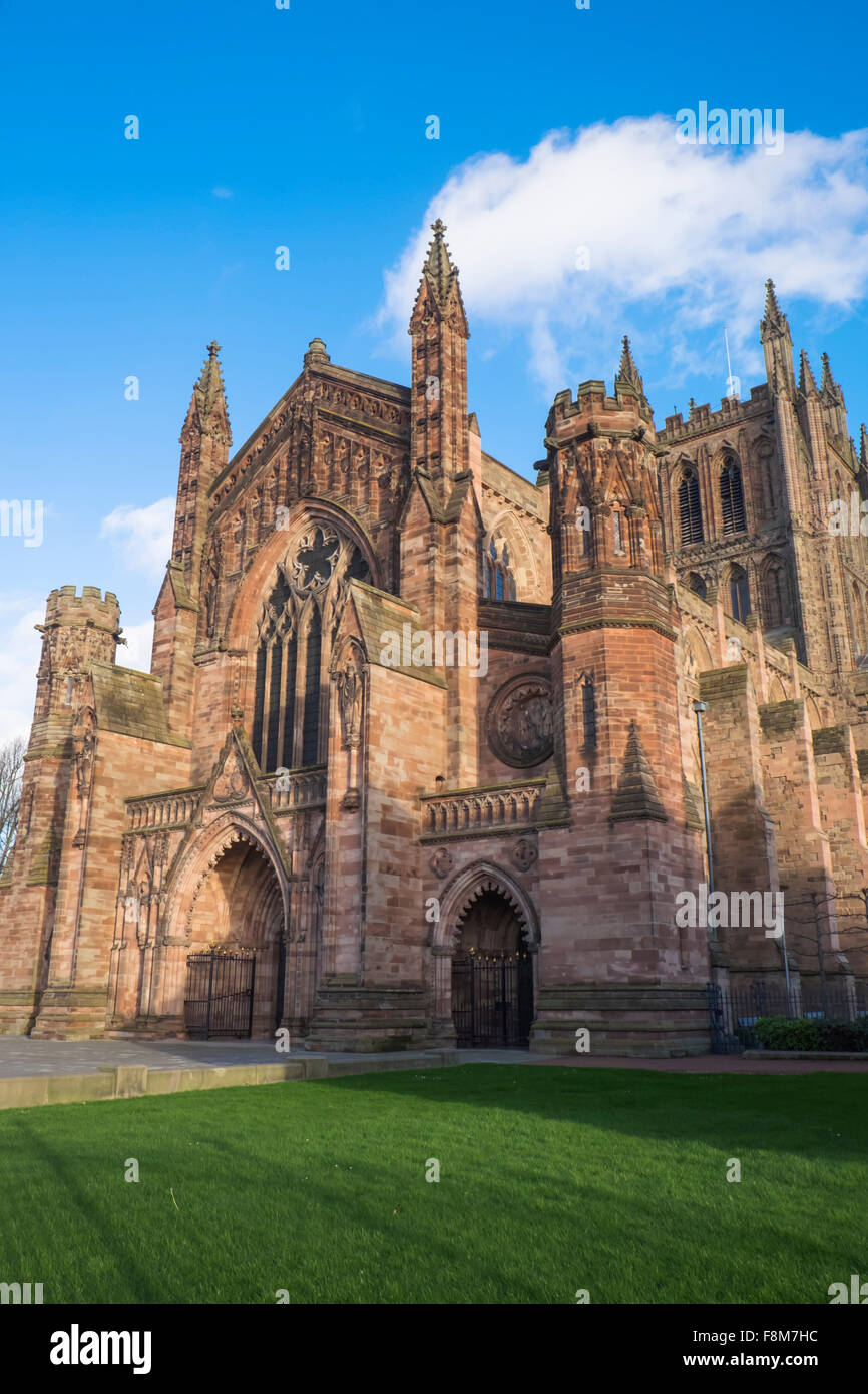 Hereford City Herefordshire England Hereford Cathedral Stock Photo