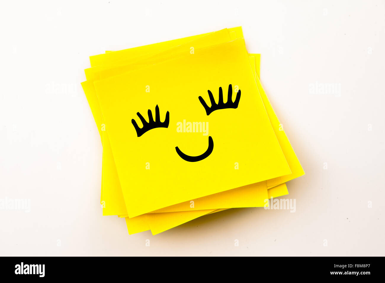 Office Sticky Notes Funny Faces Messages Stock Photo 1597482199