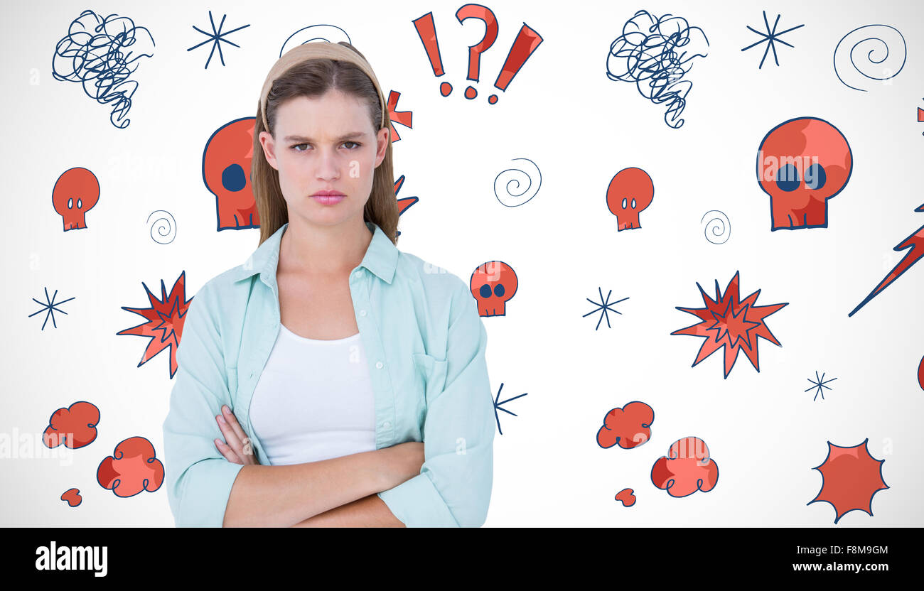 Furious blonde woman crossed arms hi-res stock photography and images ...