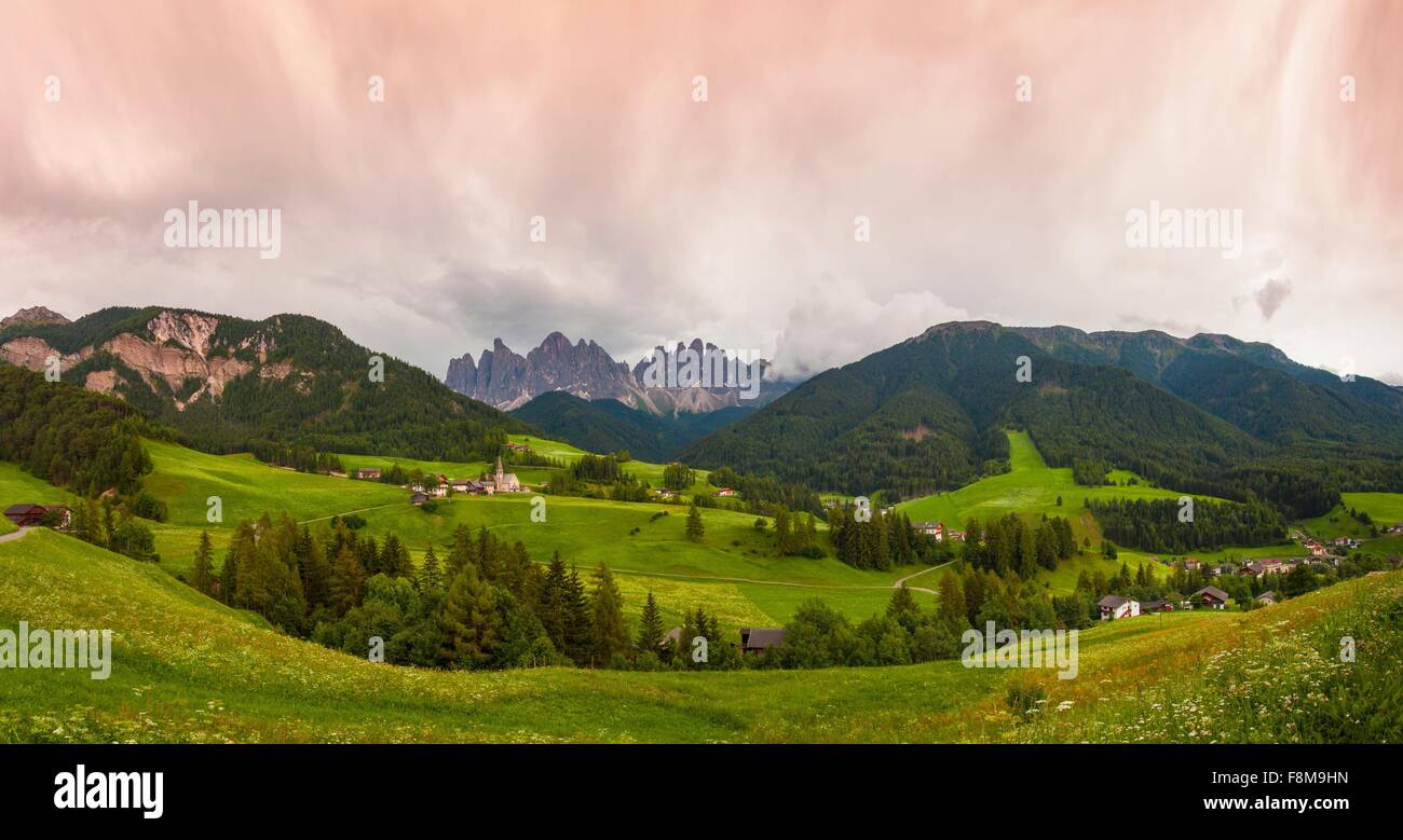 Storms clouds over Dolomite landscape, Italy Stock Photo - Alamy