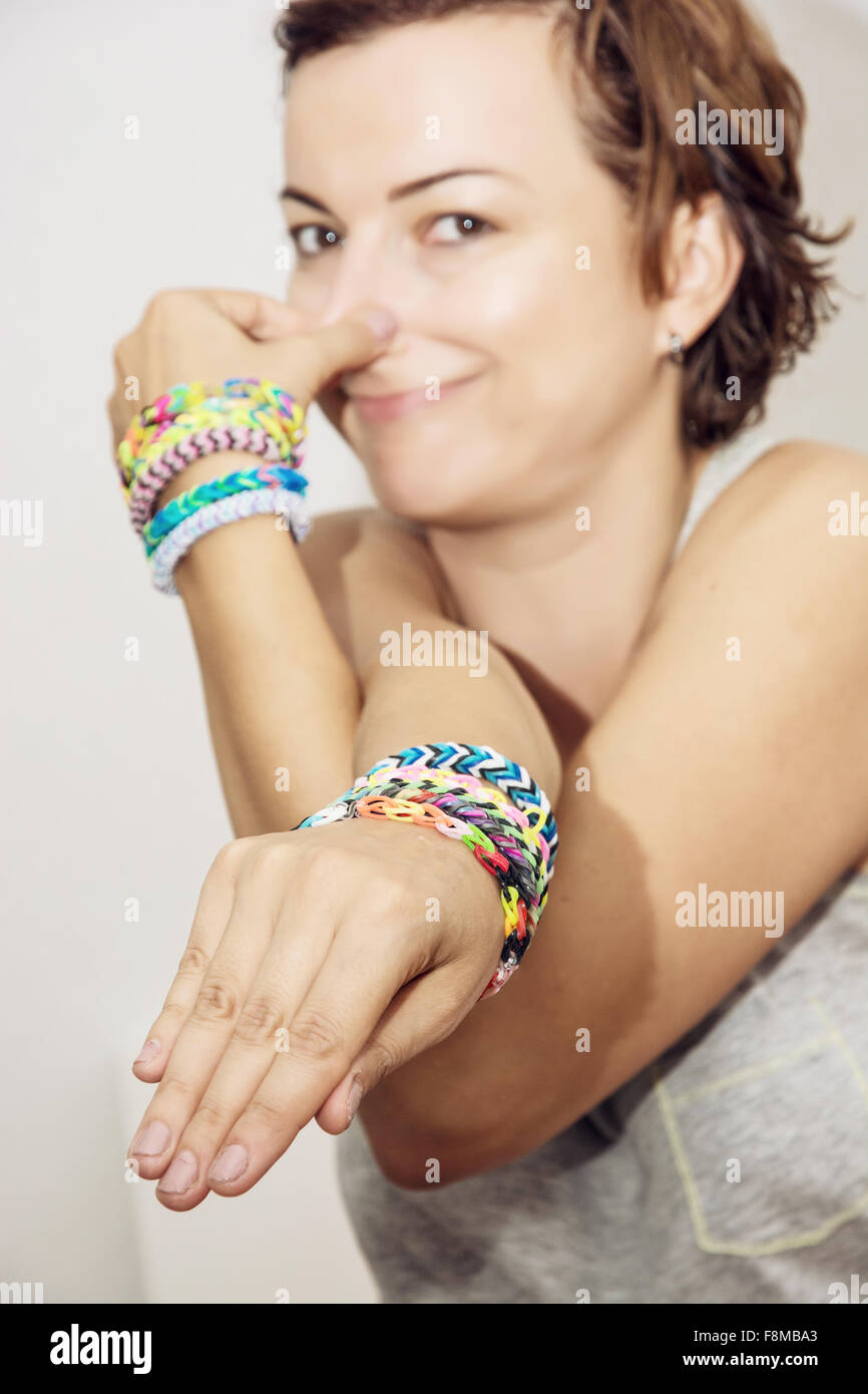 Bracelet Rubber Bands and Elastic Bands To Weave Bracelets Stock Image -  Image of bracelets, colorful: 52059145