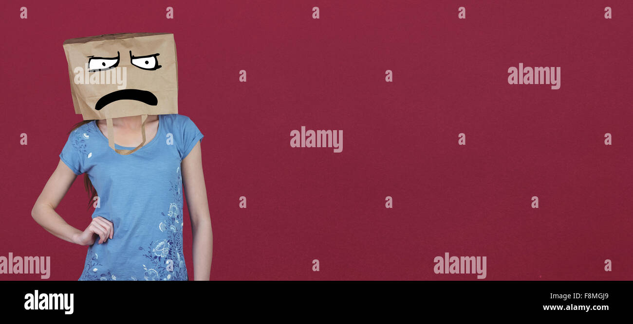 Woman paper bag on head hires stock photography and images Alamy