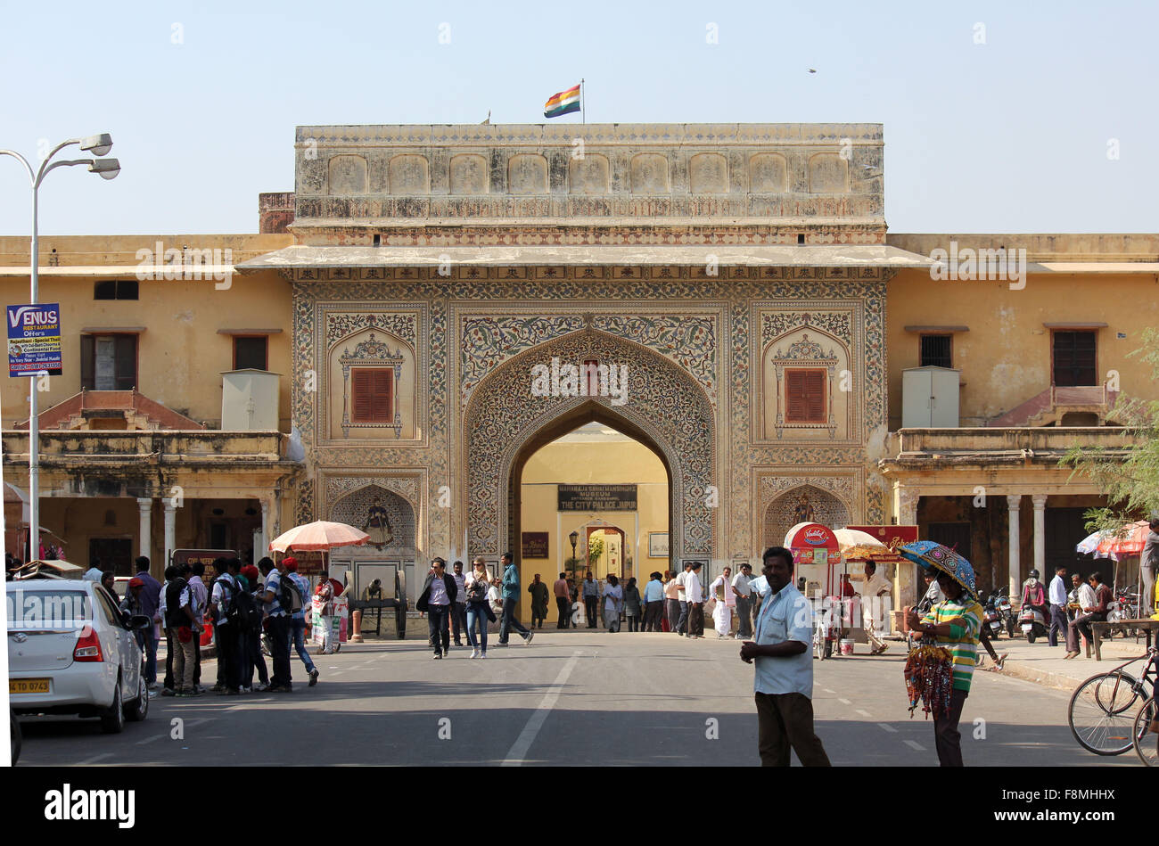 JAIPUR - NOV 30: Entrance Gate for the city Palace in Jaipur, with its