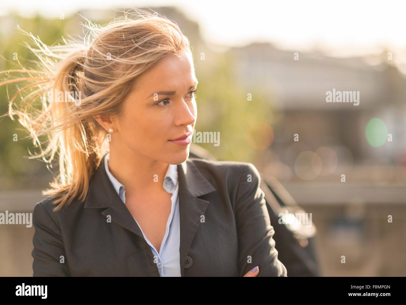 Businesswoman in ponytail Stock Photo - Alamy