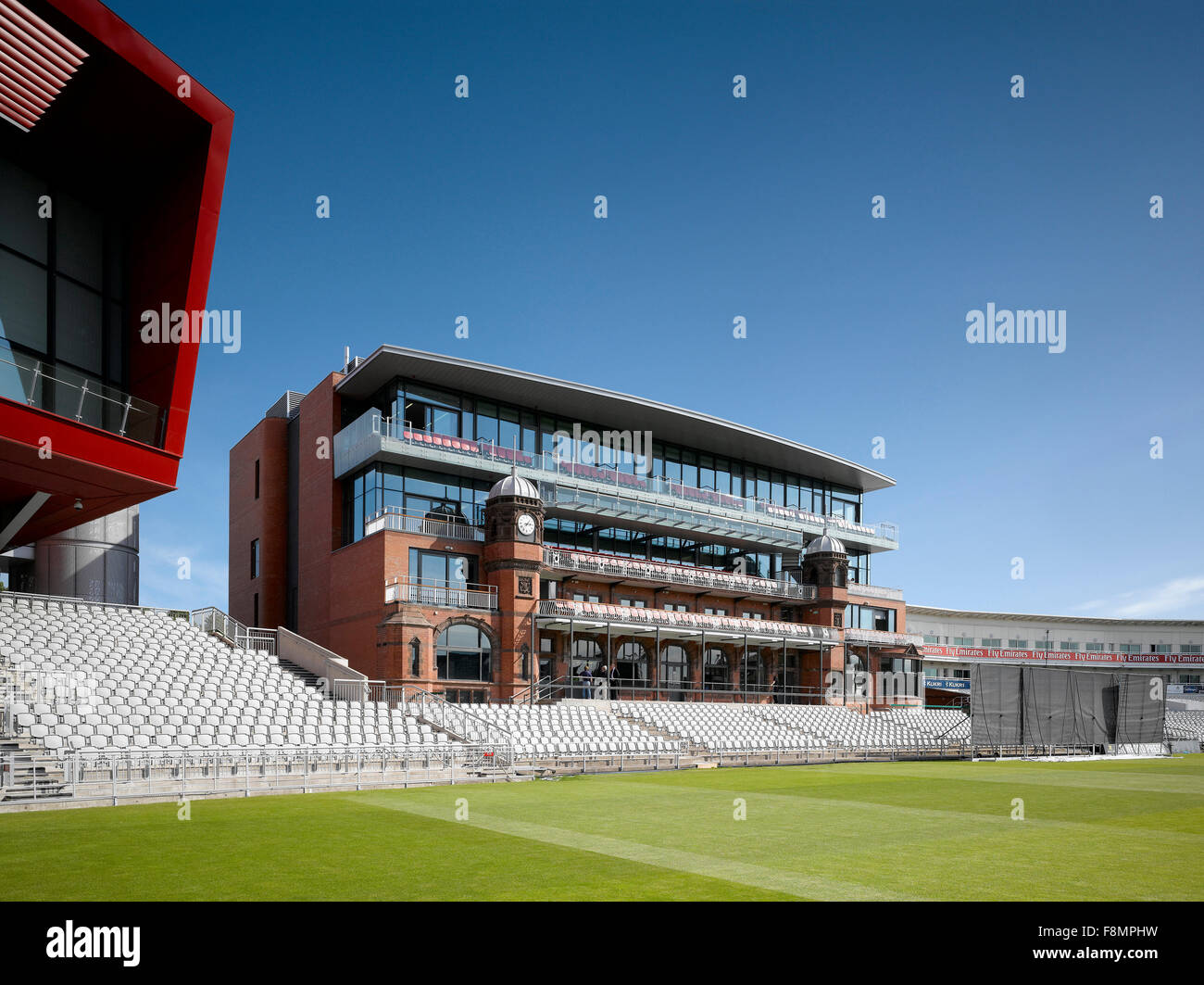 Lancashire County Cricket Club, Manchester. The stand and pavilion