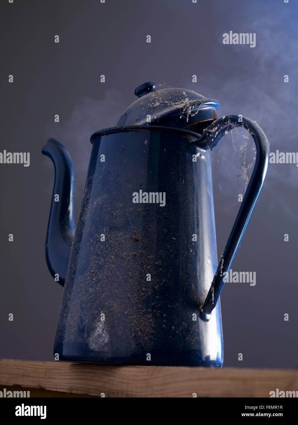 An old coffee pot steaming Stock Photo Alamy