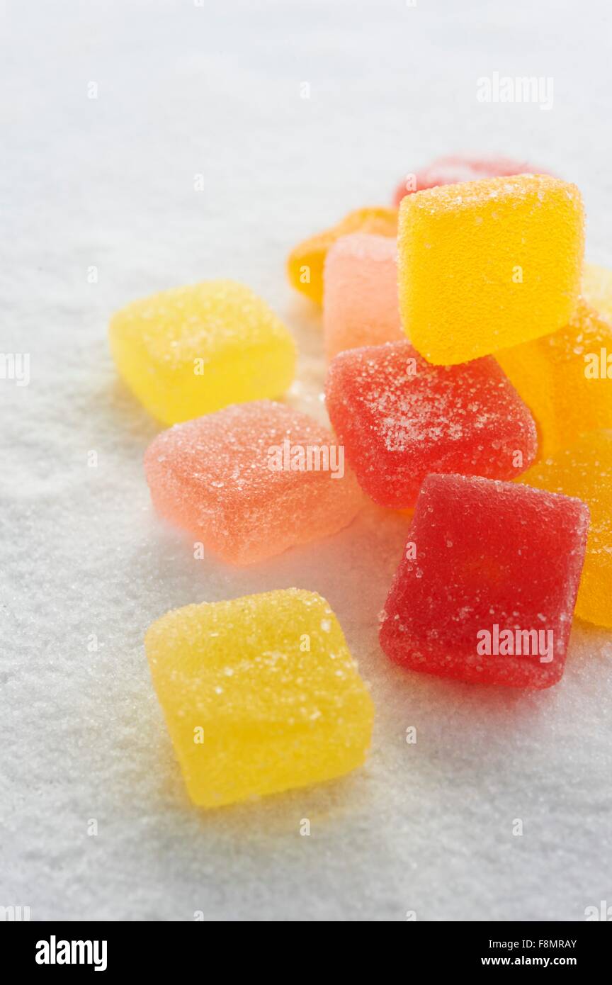 Candy Fruit Jellies on Sugar Stock Photo Alamy