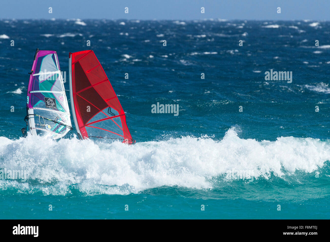 Wind Surfing, Esperance,Western Australia Stock Photo