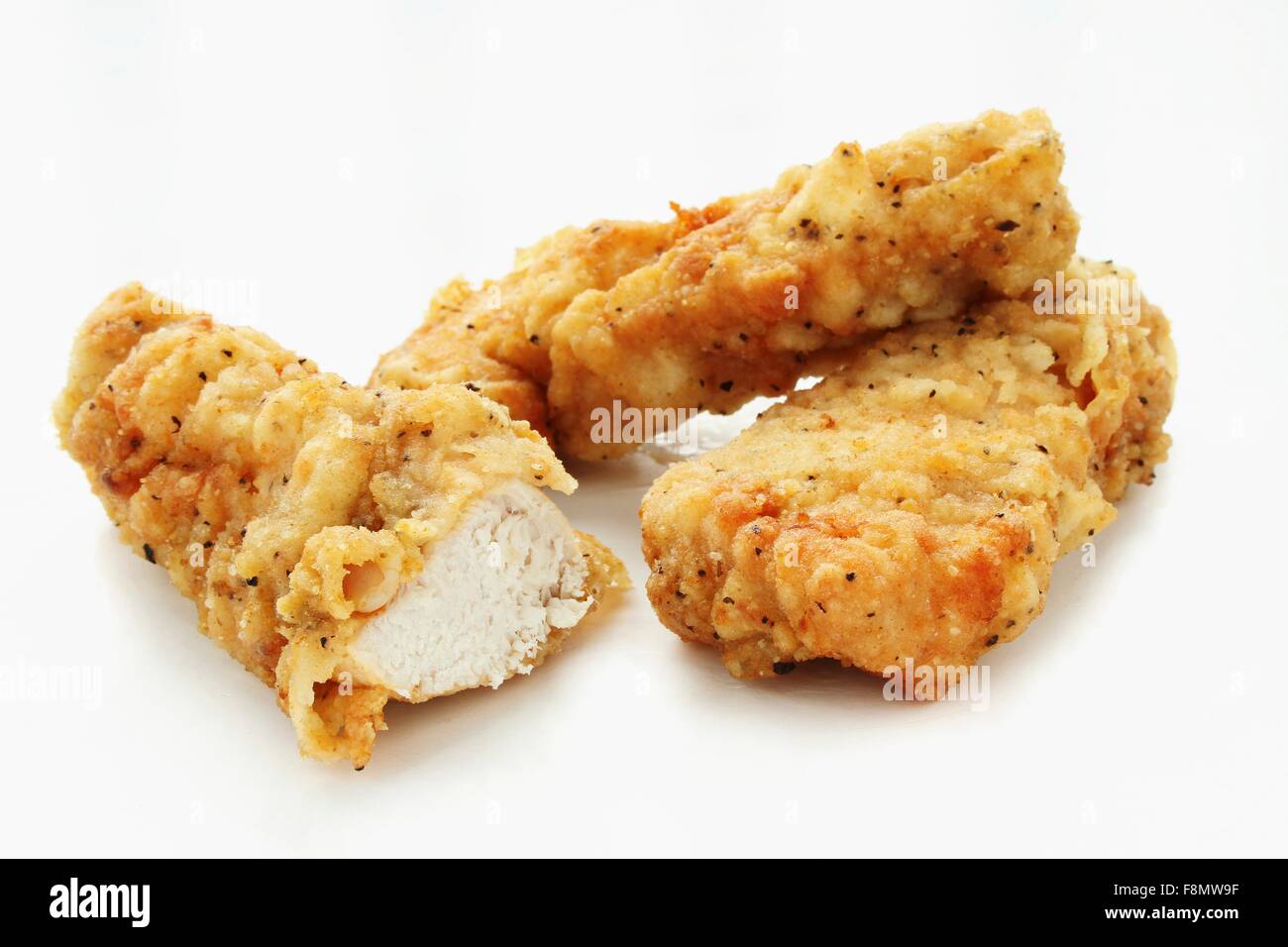 Deepfried chicken pieces Stock Photo Alamy