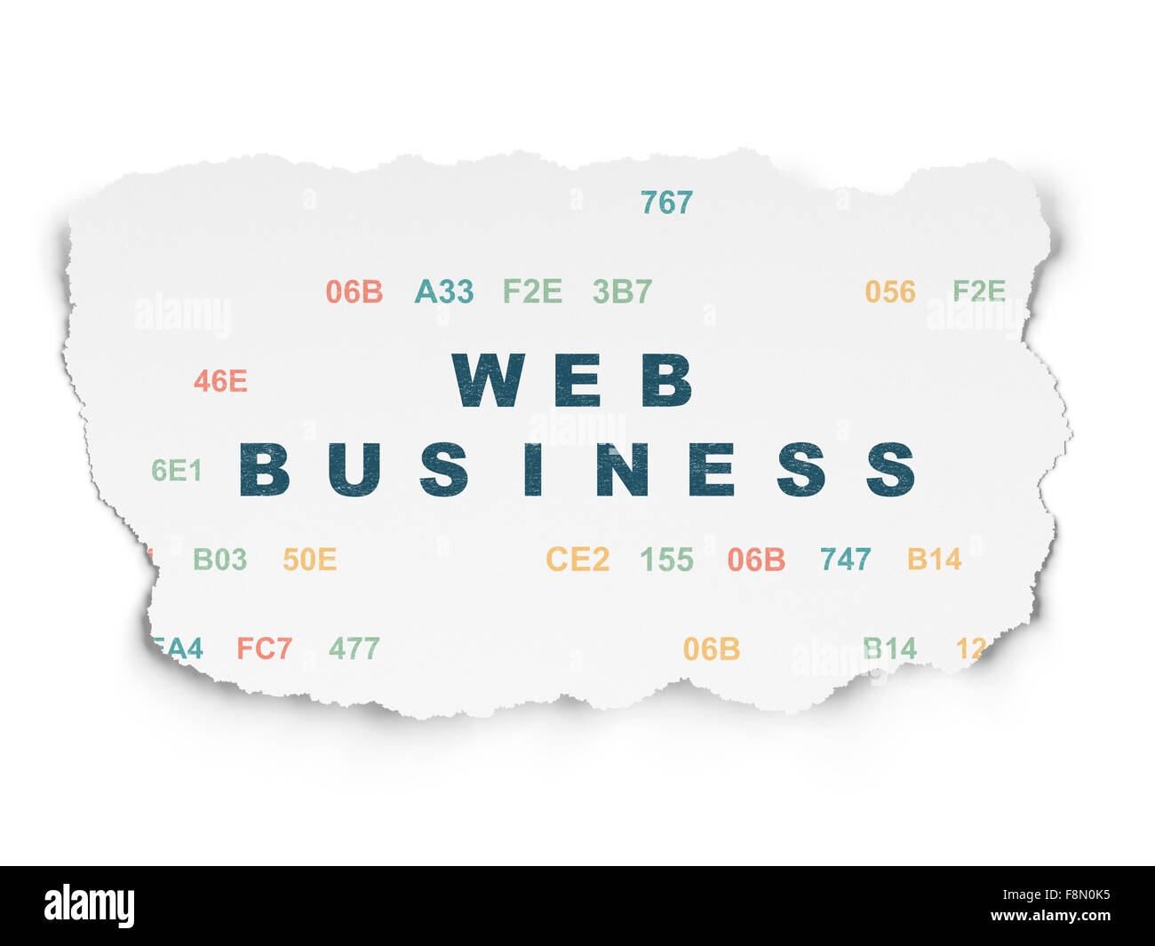 Web development concept: Web Business on Torn Paper background Stock Photo