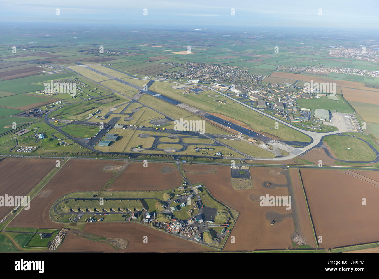 An aerial view of RAF Waddington, Lincolnshire. Stock Photo