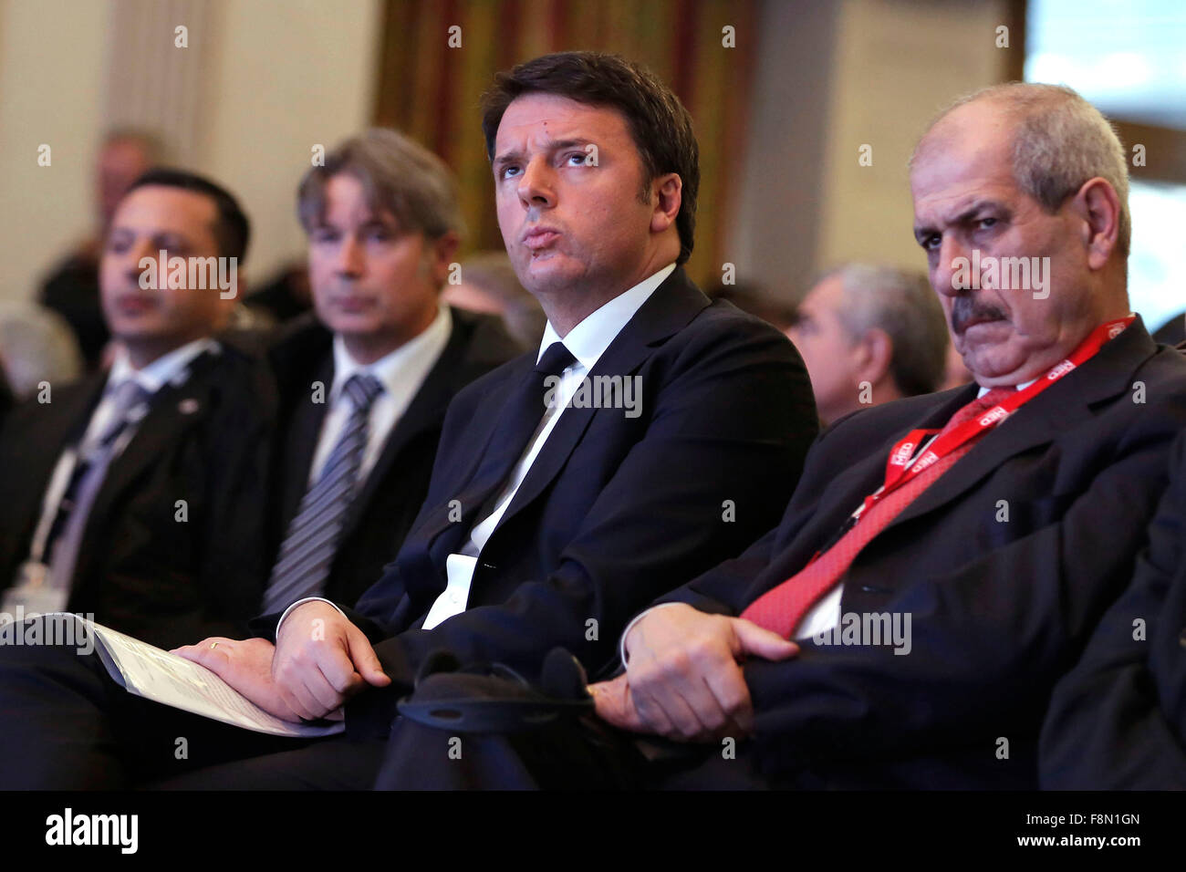 Rome, Italy. 10th December, 2015. Matteo Renzi Roma 10-12-2015 Hotel Parco dei Principi. Forum Med 2015, Mediterranean Dialogues. Photo Samantha Zucchi Insidefoto Credit:  Insidefoto/Alamy Live News Stock Photo