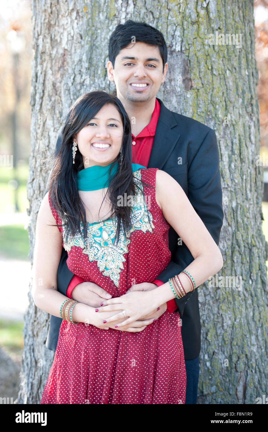 Young Happy Indian Couple Stock Photo   Alamy