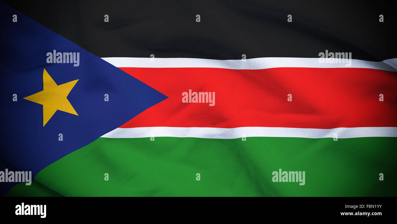 Wavy south sudanese flag hi-res stock photography and images - Alamy