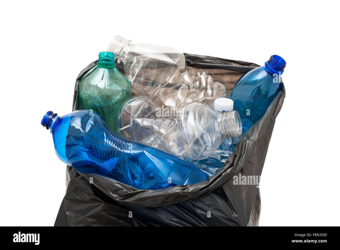 garbage bag with plastic bottles Stock Photo - Alamy