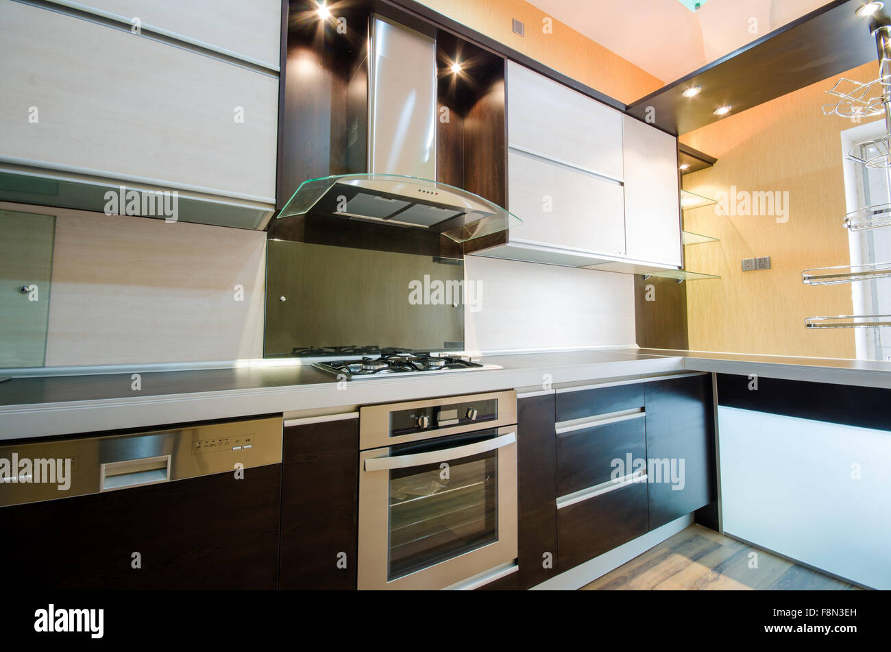 Interior of modern kitchen Stock Photo - Alamy
