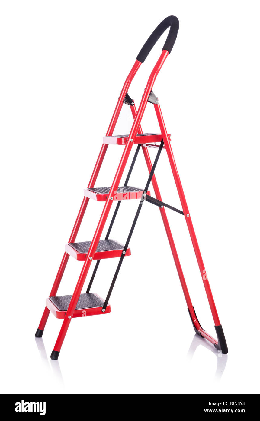 Ladder isolated on the white background Stock Photo - Alamy