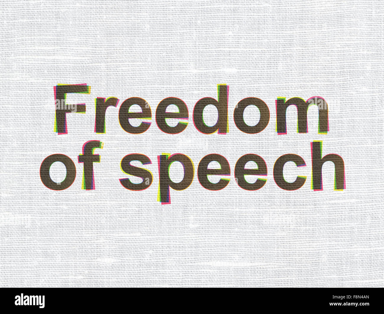 Politics concept Freedom Of Speech on fabric texture background Stock Photo Alamy