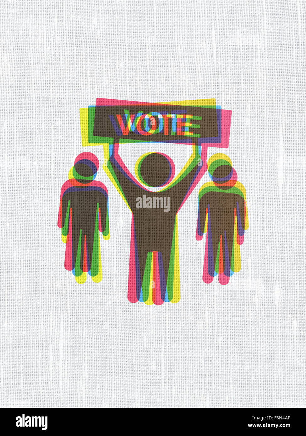 Politics concept Election Campaign on fabric texture background Stock Photo Alamy