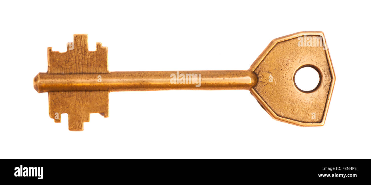 door key isolated on white background Stock Photo