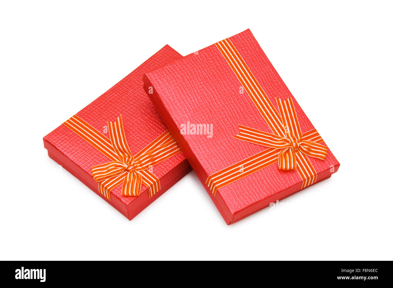 Gift boxes isolated on the white background Stock Photo - Alamy