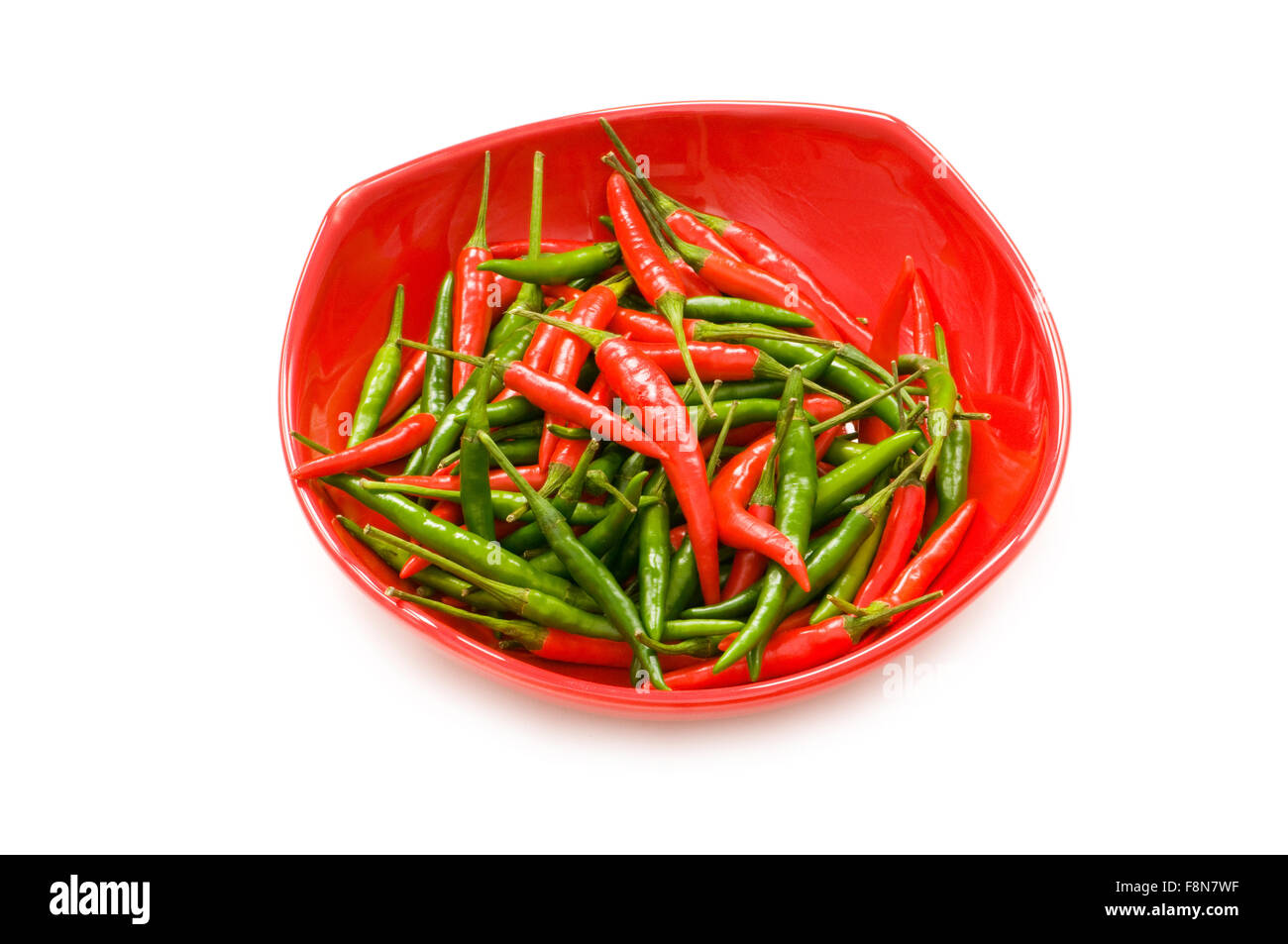 Green and red chili peppers isolated on white Stock Photo - Alamy