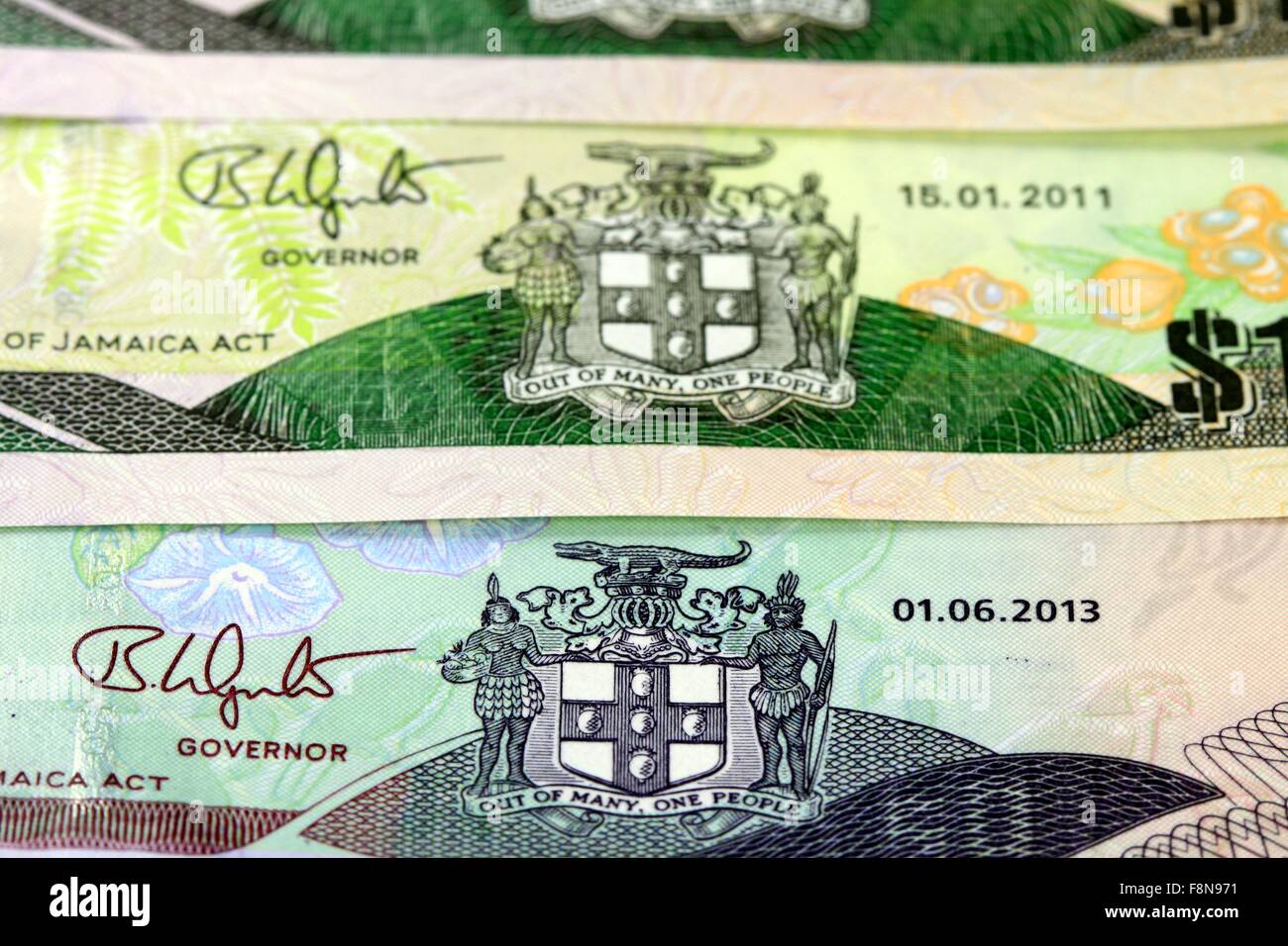 Jamaica currency - Banking and economic stability concept Stock Photo