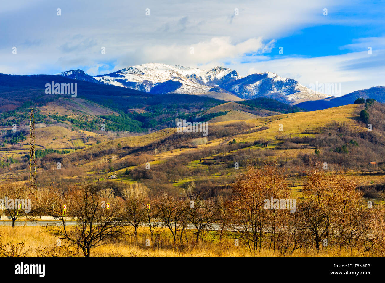 Landscapes of carpathian mountains, Romania Stock Photo