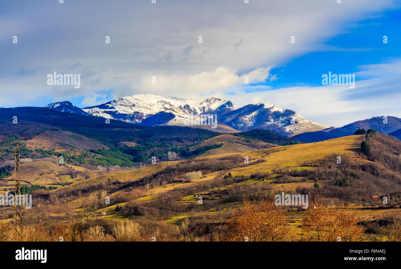 Landscapes of carpathian mountains, Romania Stock Photo