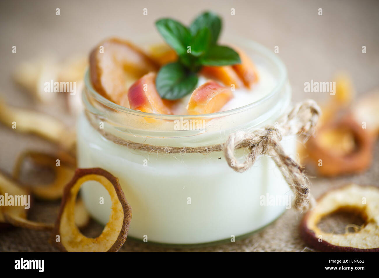 home sweet yogurt with dried fruit Stock Photo Alamy