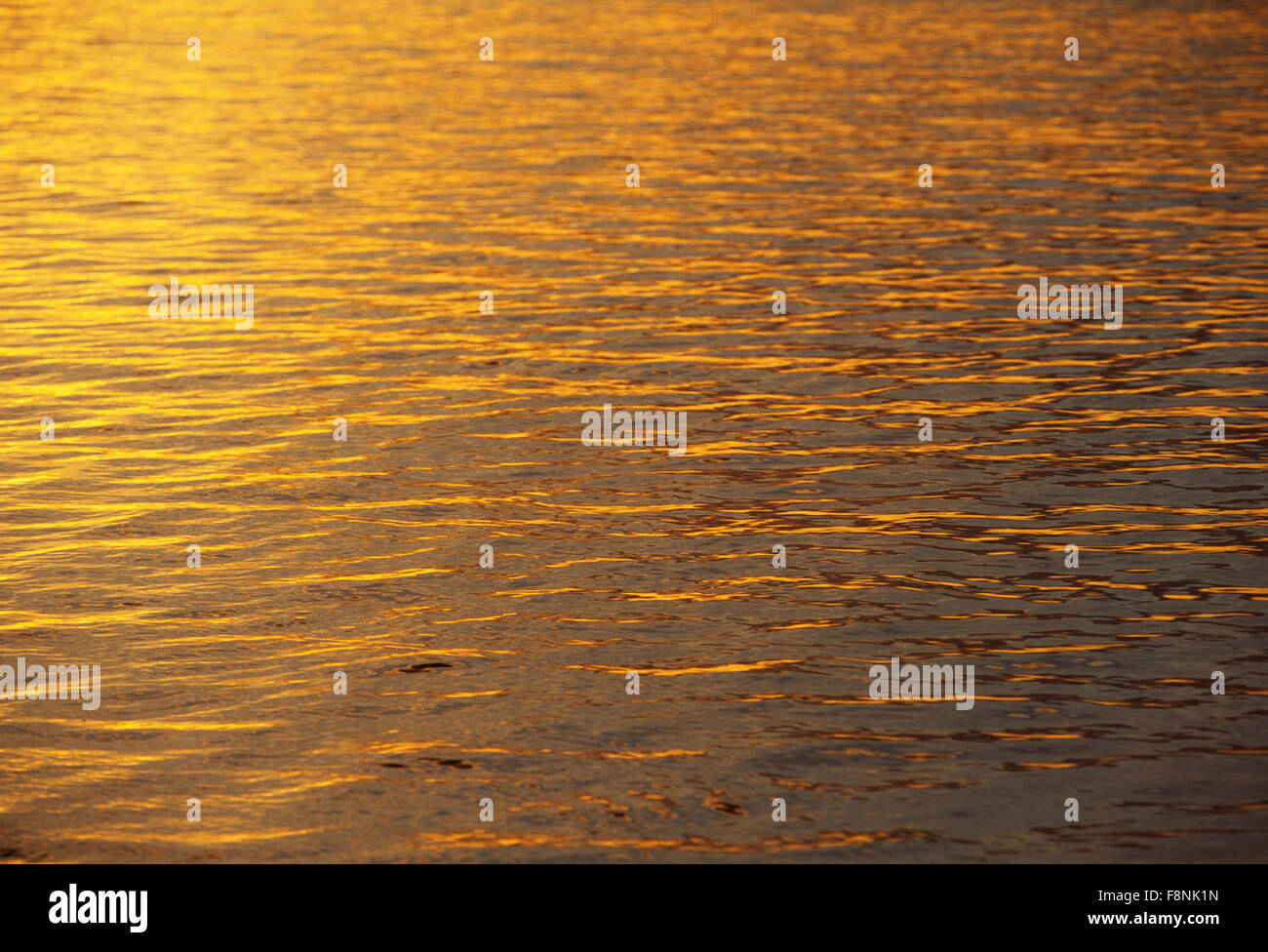 Fiji Islands, Taveuni, ocean, sunset color on water Stock Photo