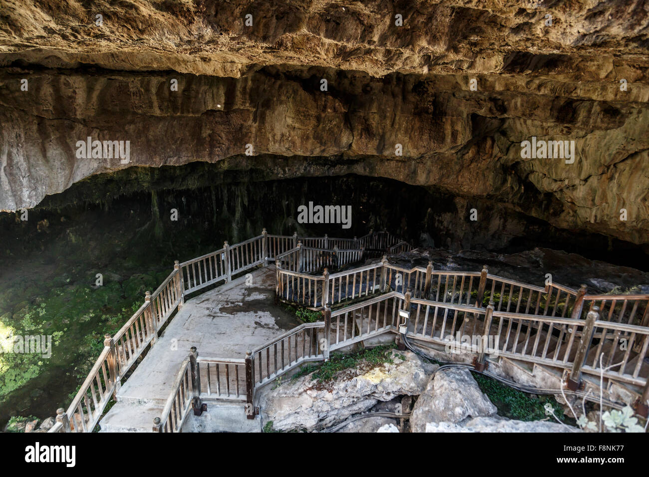 Kaklik Cave water is used for health purposes in Denizli, it contains  sulphur Stock Photo - Alamy
