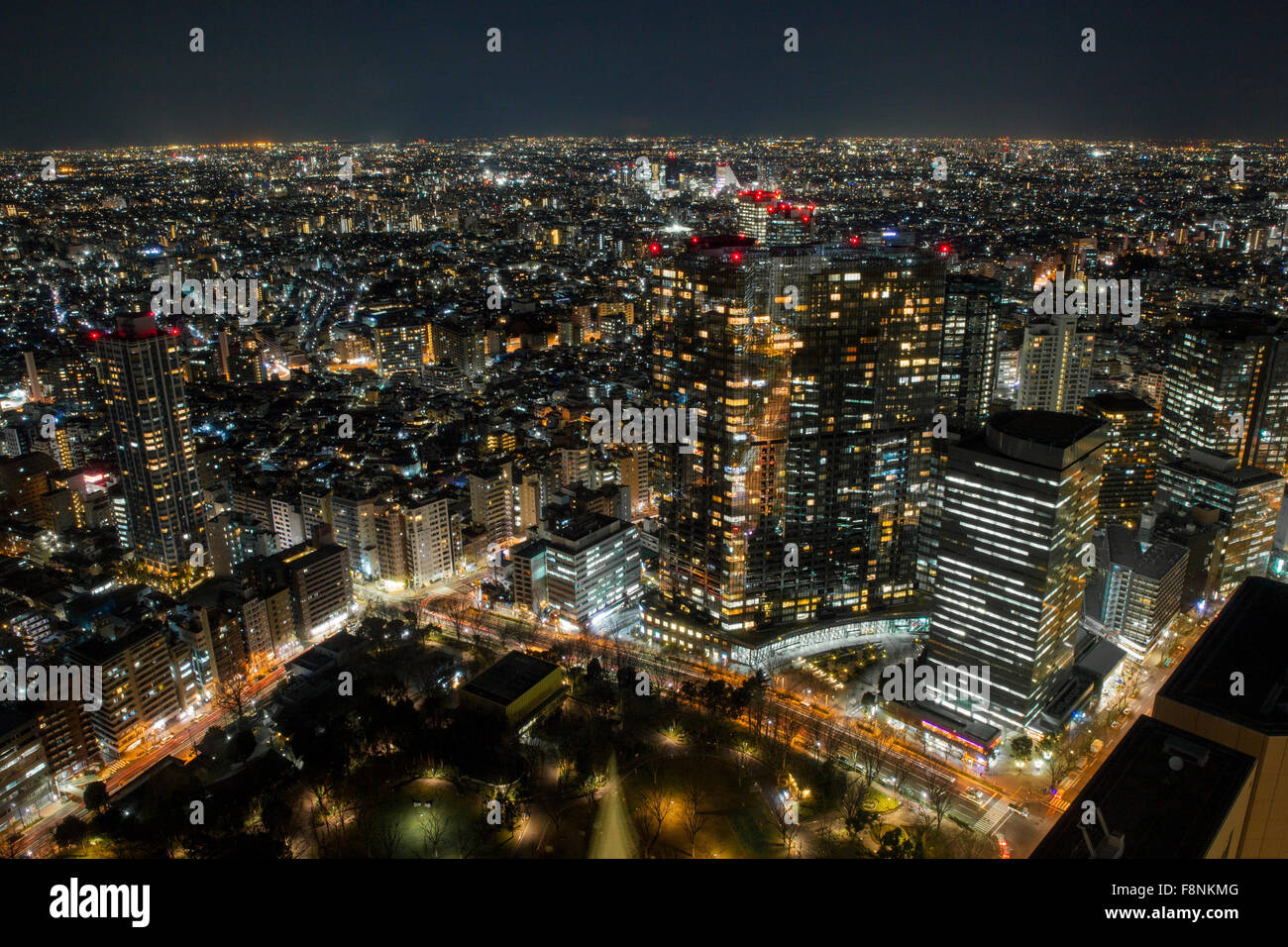 A panoramic city scape of Tokyo, Japan Stock Photo