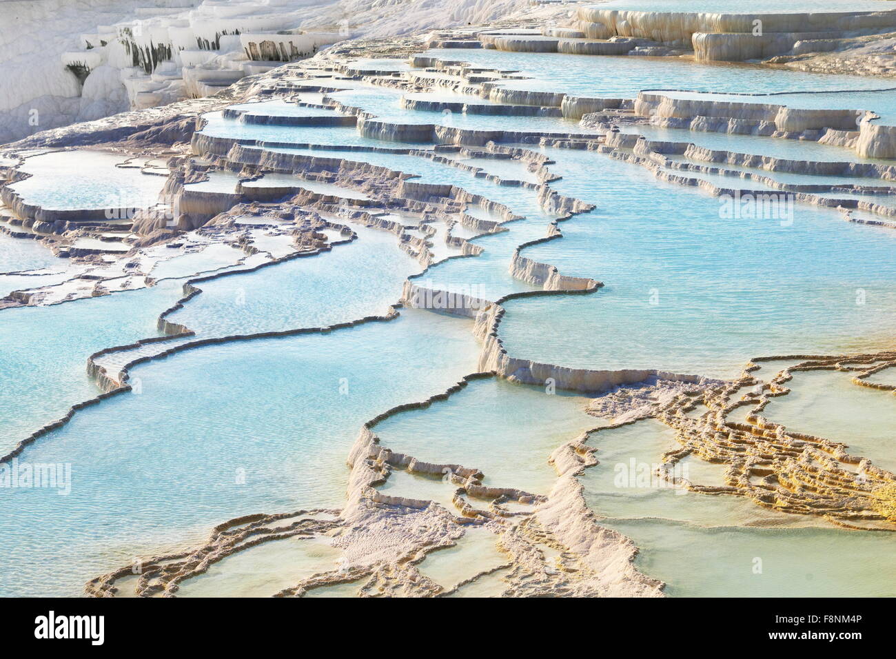 Pamukkale, the limestone terraces, Unesco, Turkey Stock Photo Alamy