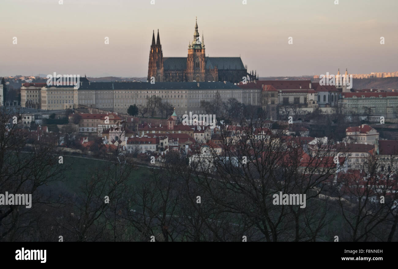 Hradcany with Prague Castle Stock Photo