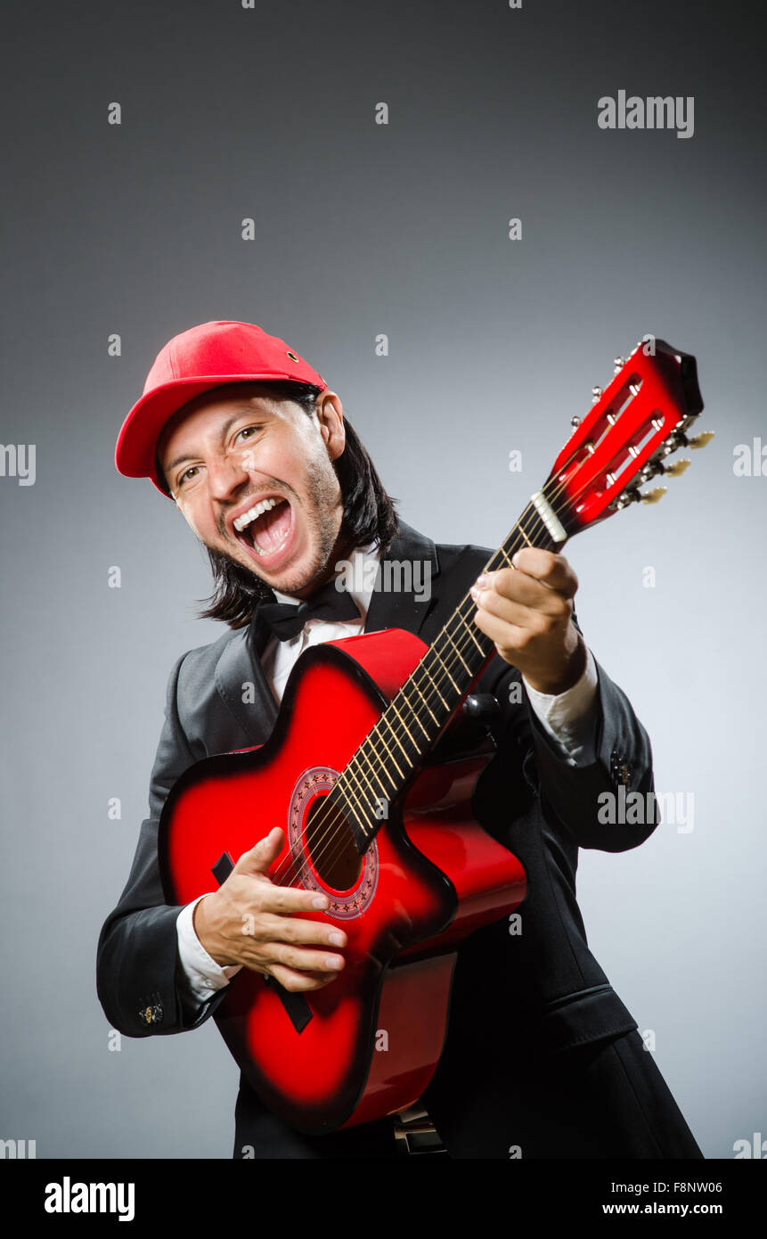 Funny guitar player in studio hires stock photography and images Alamy