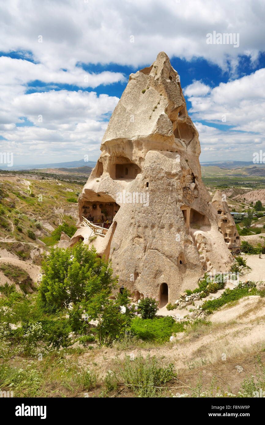 Cappadocia - Turkey, stone house, Uchisar UNESCO Stock Photo