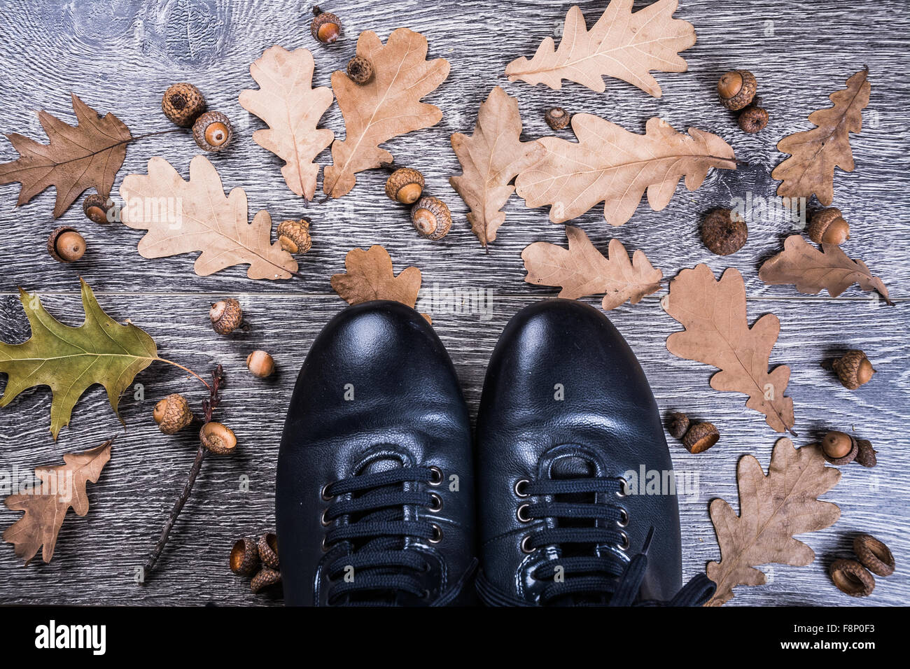 Blue boots on the ground Stock Photo Alamy