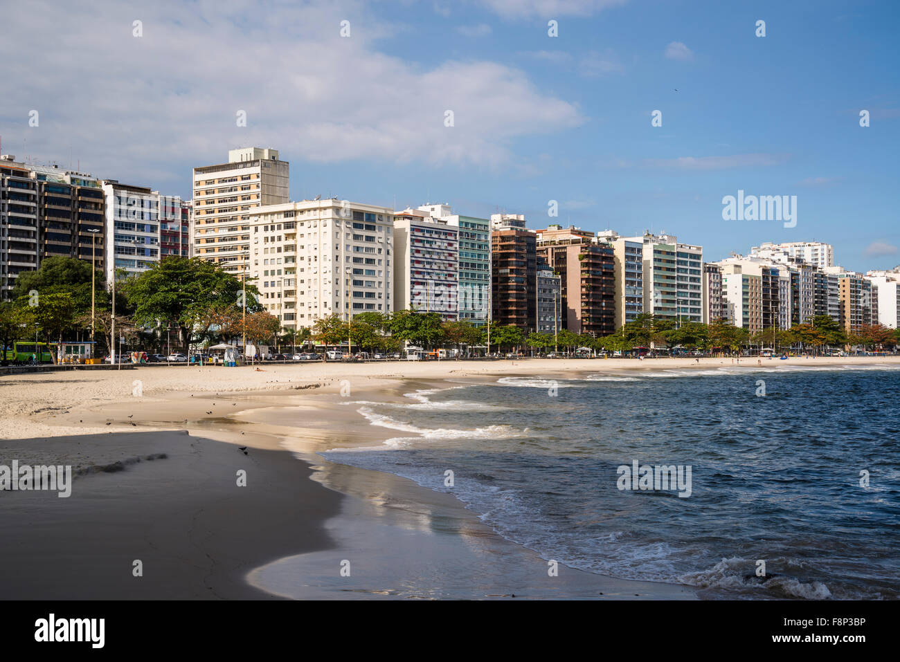 Residential high-rise development along the central beach, Niteroi, Rio de Janeiro, Brazil Stock Photo