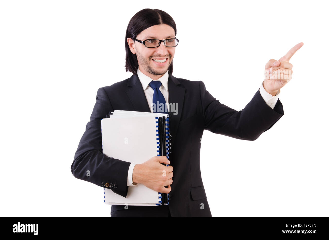 Young businessman isolated on the white background Stock Photo - Alamy