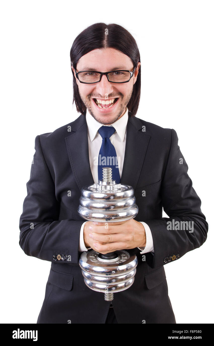 Young businessman isolated on the white background Stock Photo - Alamy