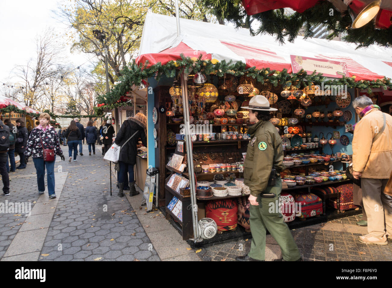 Columbus Circle Holiday Market, NYC Stock Photo Alamy