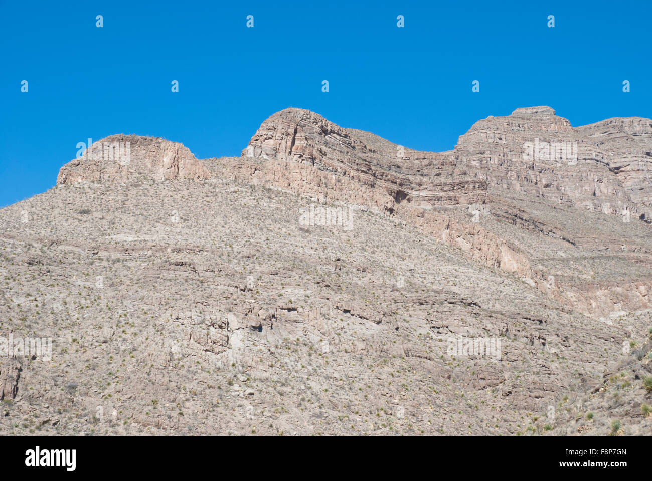 The west side of the Sacramento Mountains in southern New Mexico is beautiful but extremely dry. Stock Photo