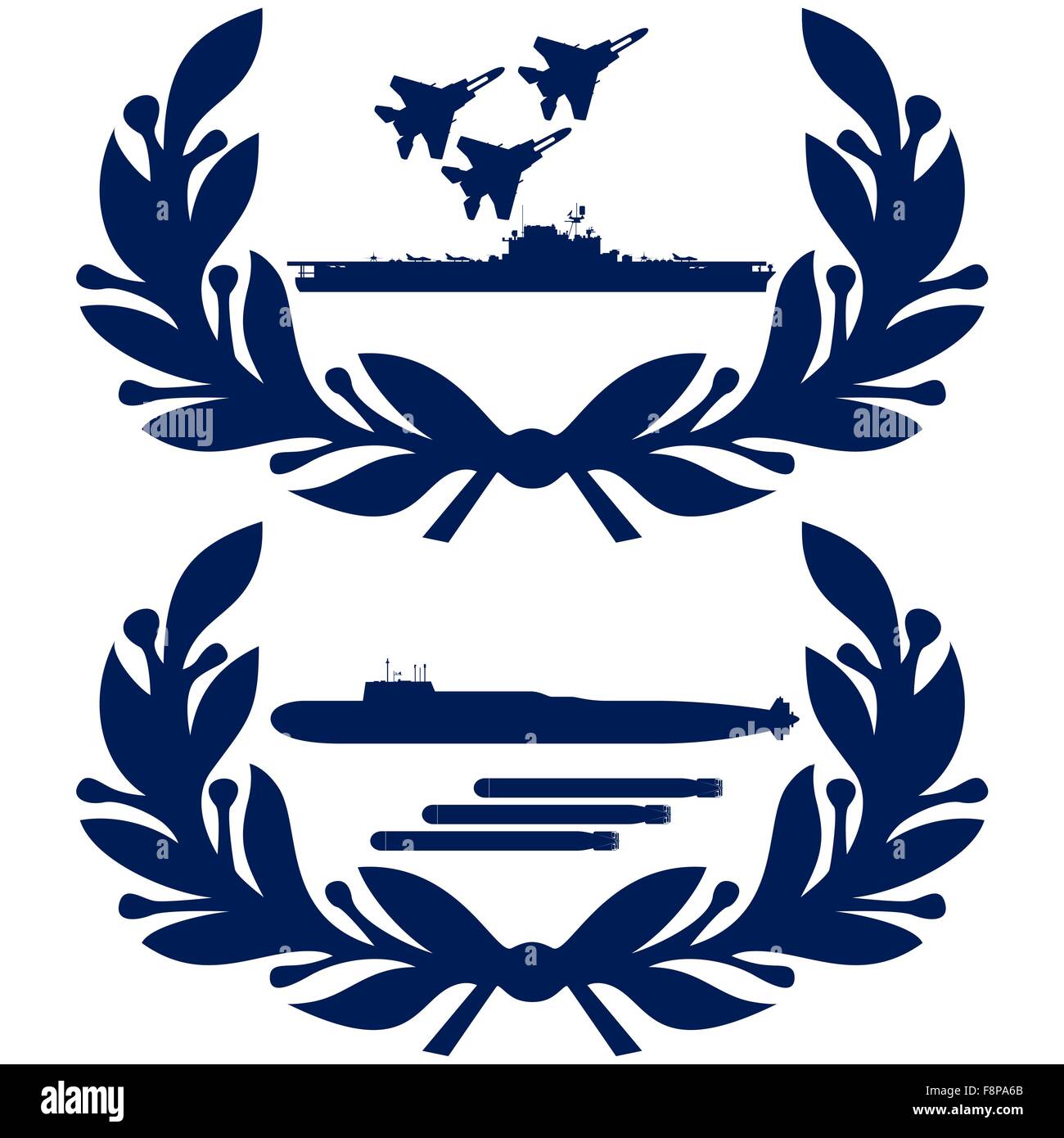 Abstract military badges. Illustration on white background Stock Photo ...