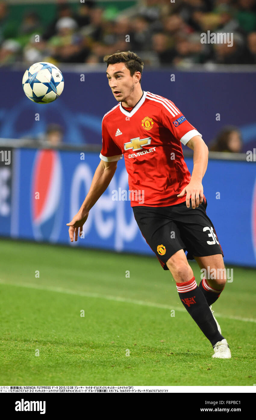 Wolfsburg Germany 8th Dec 15 Matteo Darmian Man U Football Soccer Uefa Champions League Group B Match Between Vfl Wolfsburg 3 2 Manchester United At Volkswagen Arena In Wolfsburg Germany C Takamoto Tokuhara Aflo Alamy