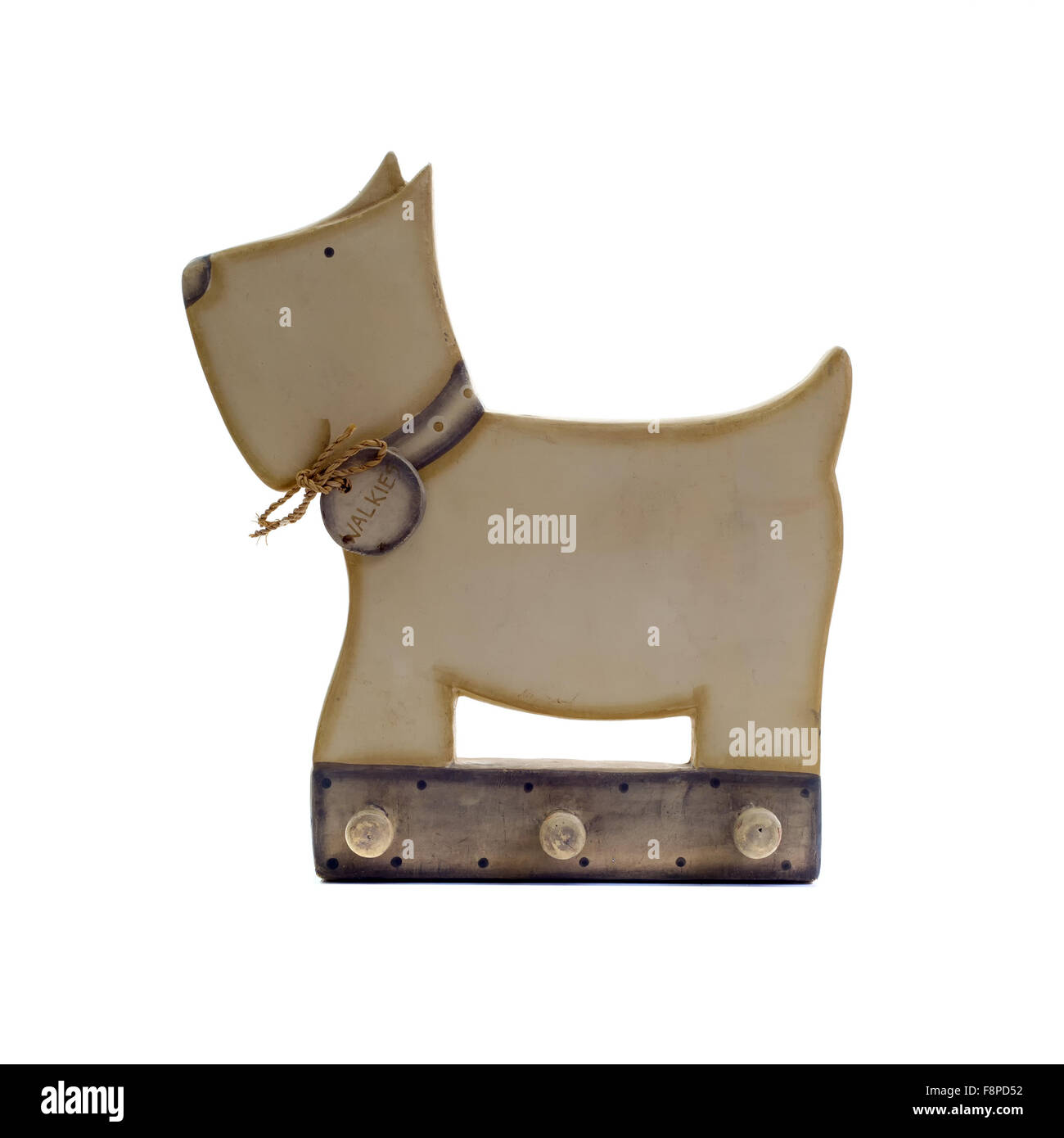 Retro vintage wooden dog coat hook on white Background Stock Photo Alamy
