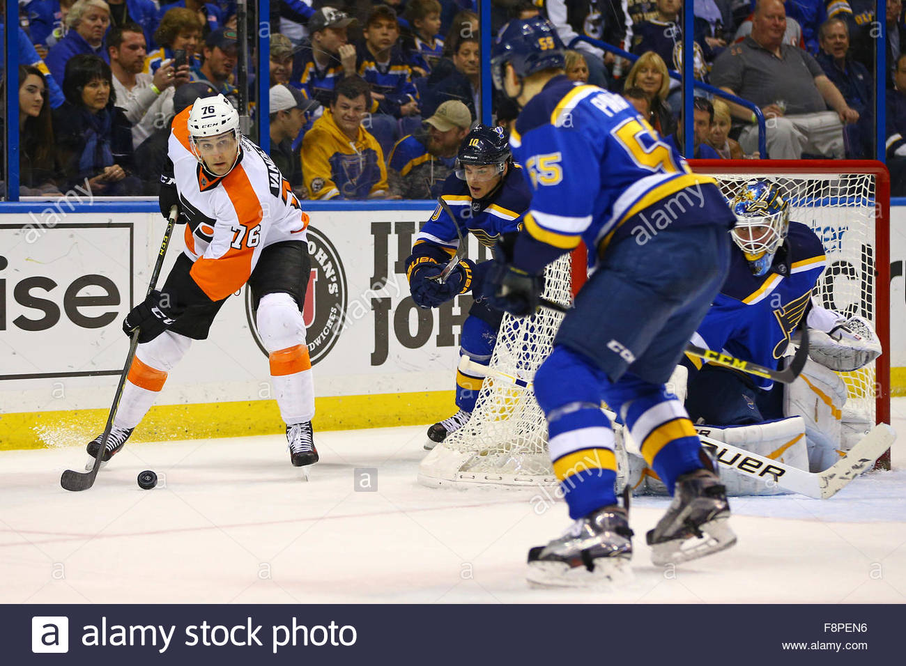 st louis mo usa 10th dec 2015 philadelphia flyers center chris vandevelde flyers