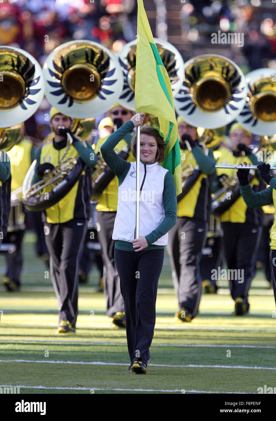 Autzen Stadium, Eugene, OR, USA. 21st Nov, 2015. The Oregon Marching band performs prior to the NCAA football game between the Ducks and the USC Trojans at Autzen Stadium, Eugene, OR. Larry C. Lawson/CSM/Alamy Live News Stock Photo